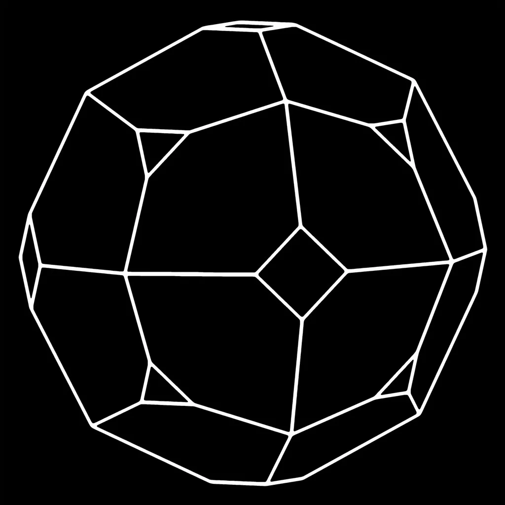 Analcime modèle cristallographique patron / Crystal paper model pattern