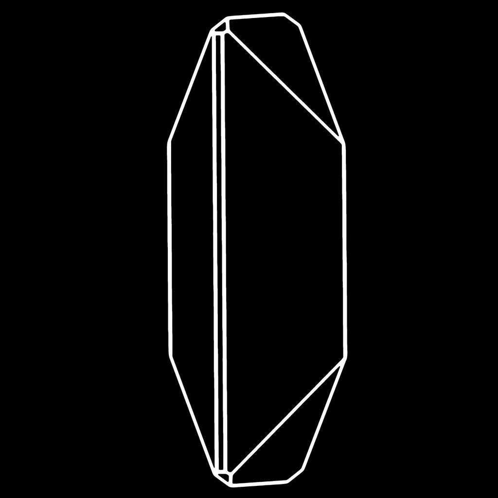 Baryte modèle cristallographique patron / Crystal paper model pattern