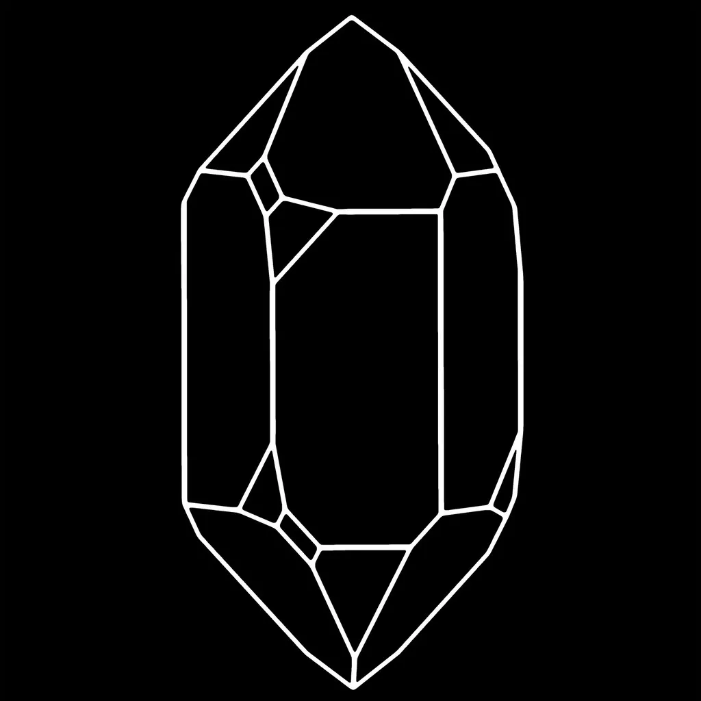 Quartz modèle cristallographique patron / Crystal paper model pattern