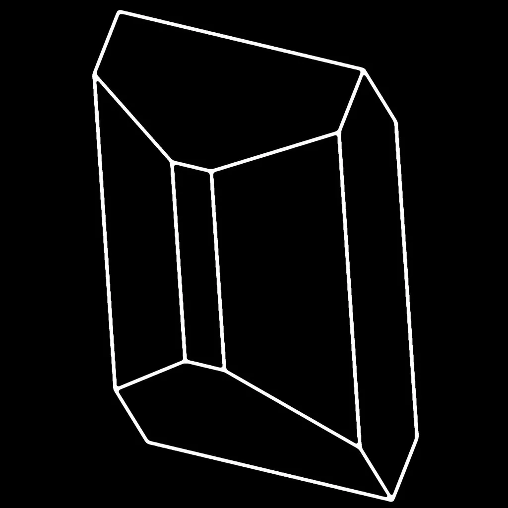 Apophyllite modèle cristallographique patron / Crystal paper model pattern