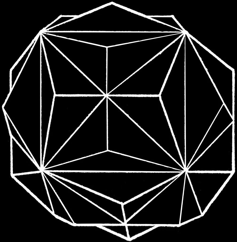 Cube modèle cristallographique patron / Crystal paper model pattern