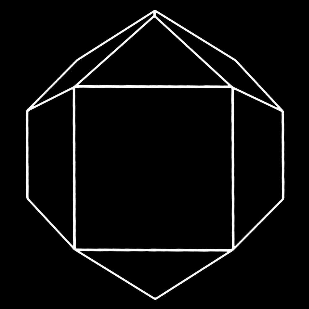 Baryte modèle cristallographique patron / Crystal paper model pattern