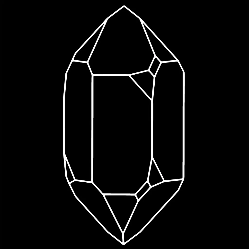 Quartz modèle cristallographique patron / Crystal paper model pattern