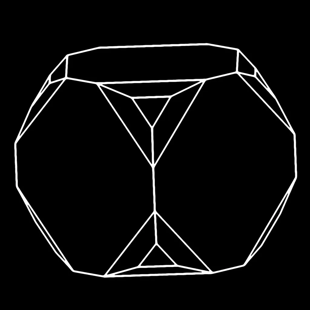 Cube modèle cristallographique patron / Crystal paper model pattern