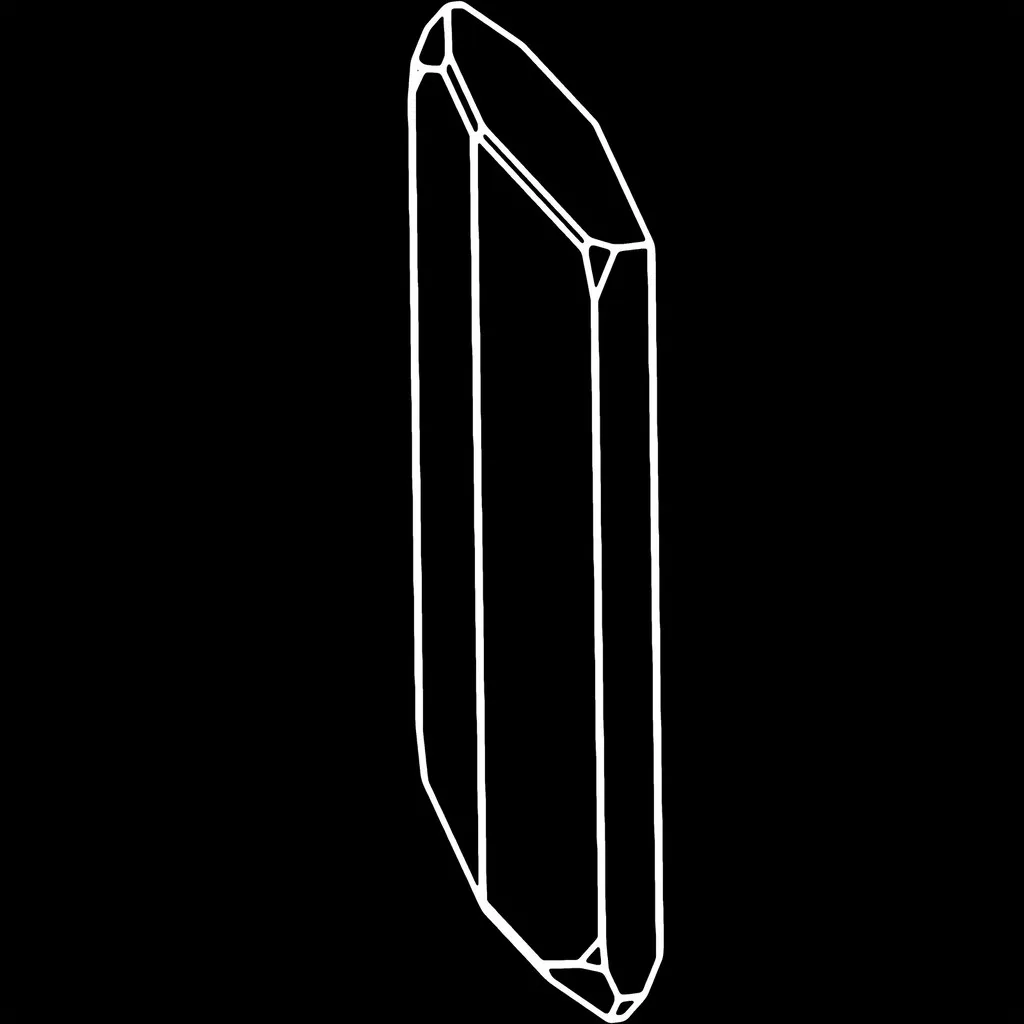 Quartz modèle cristallographique patron / Crystal paper model pattern
