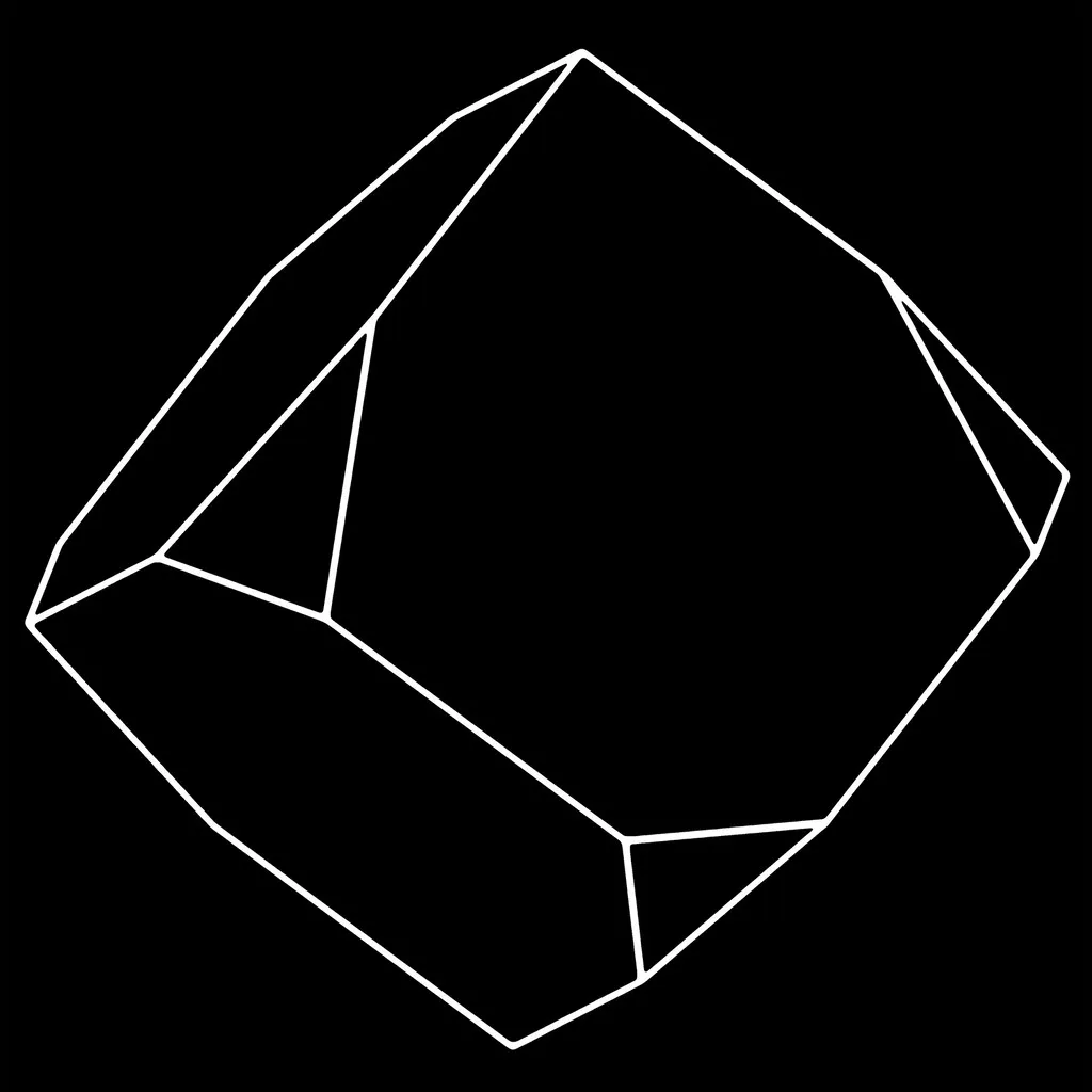Quartz modèle cristallographique patron / Crystal paper model pattern