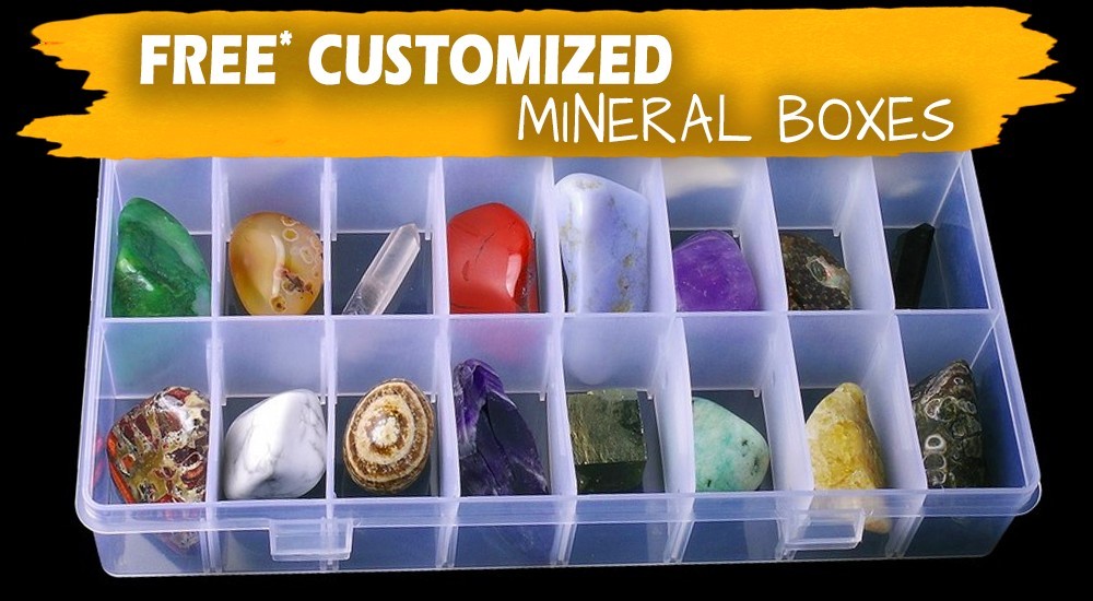 Free customized mineral boxes