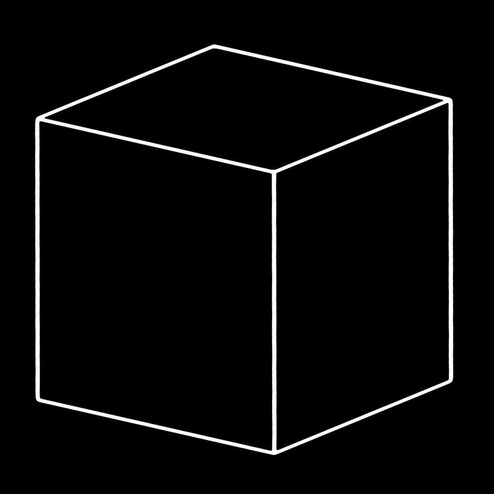 Cube modèle cristallographique patron / Crystal paper model pattern
