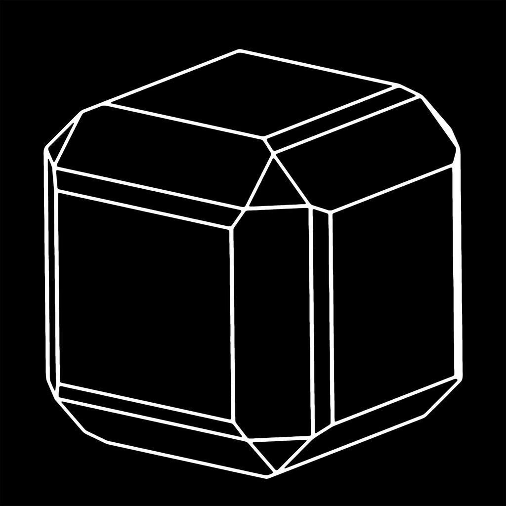 Cube modèle cristallographique patron / Crystal paper model pattern