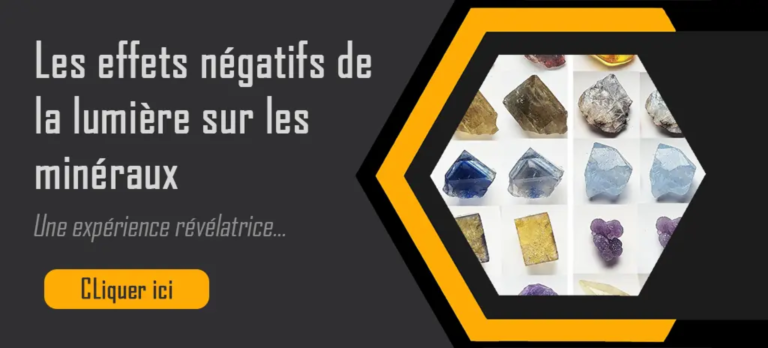 Bouton effet négatif lumière minéraux