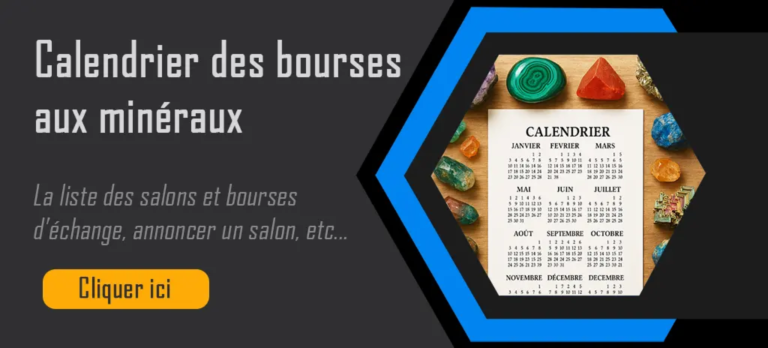 Bouton calendrier bourses aux minéraux