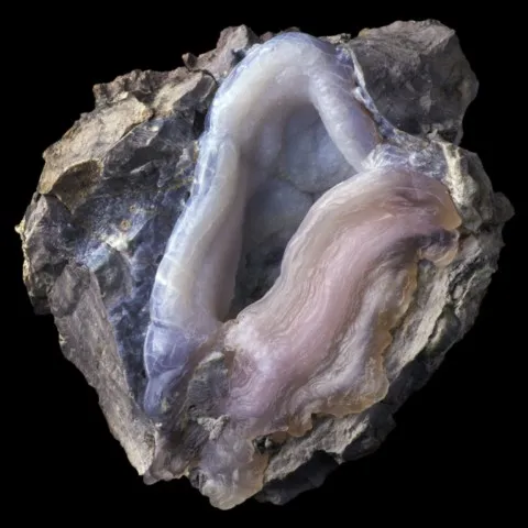 Calcédoine fluorescente deYankee Dog Claim, Hidalgo County, Nouveau-Mexique, USA