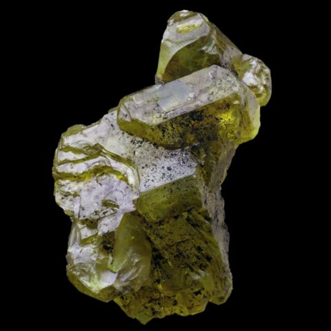 Soufre natif de Vodinskoe deposit, Samara Oblast, Russie