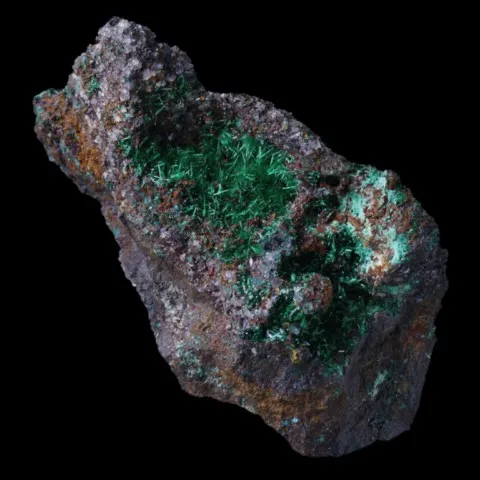 Brochantite de Kamariza Mines, Agios Konstantinos, Laurion, Attiki Prefecture, Grèce
