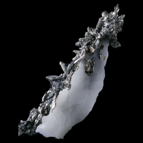 Cristaux d'argent natif naturels