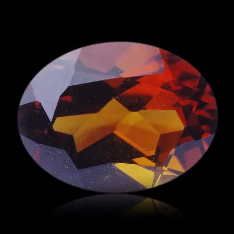 Tourmaline orange facetté