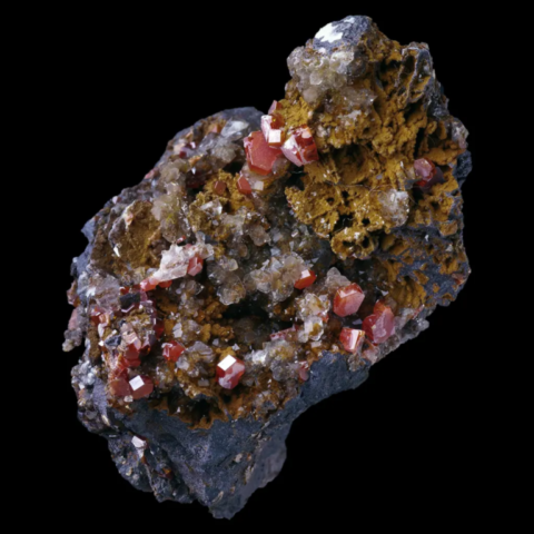 Vanadinite de Taouz, Maroc