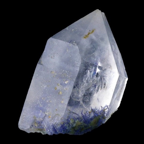 Dumortiérite dans quartz du Brésil