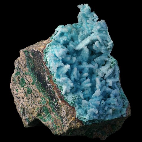 Chrysocolle en pseudomorphose de Tenke-Fungurume, Kolwezi, Lualaba, République Démocratique du Congo