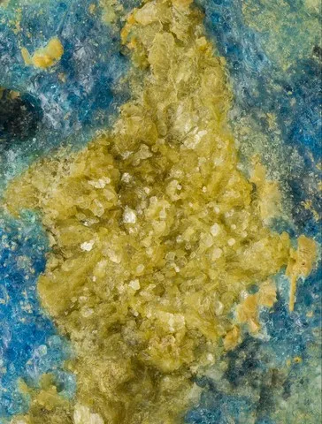 Copiapite et chalcanthite de Coronel Manuel Rodríguez mine, Antofagasta, Chili © Tony Peterson
