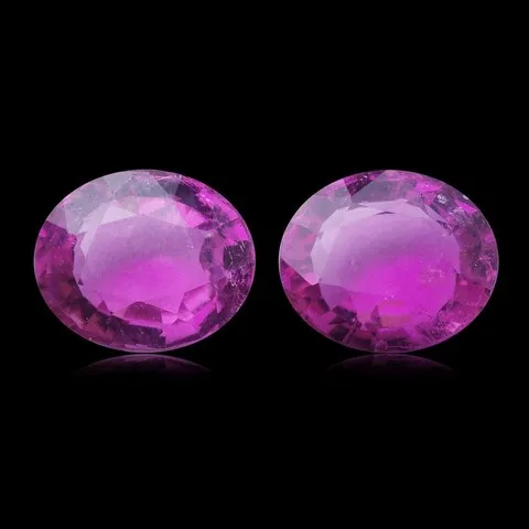 Paire de tourmalines roses du Mozambique