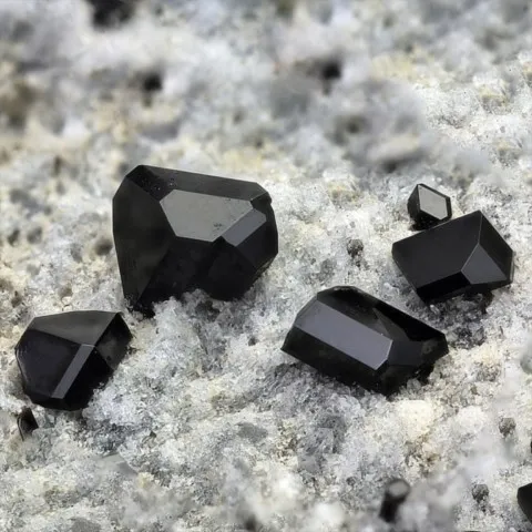 Magnésio-hornblende de Montenero Quarry, Lazio, Italie © Matteo Chinellato