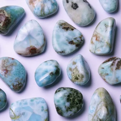 Larimar Chakra de la gorge - VISHUDDHA - Calme, maux de tête, anti-douleur, accouchement, peur, culpabilité, méditation, créativité