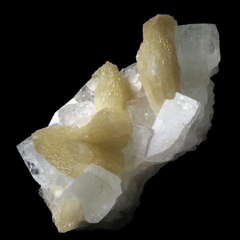 Stilbite sur apophyllite de Jalgaon, Maharastra, Ind