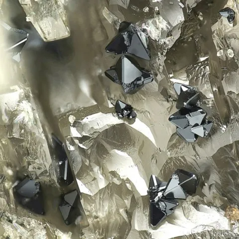 Barbosalite de la pegmatite de Sandamap, Erongo, Namibie © Stephan Wolfsried