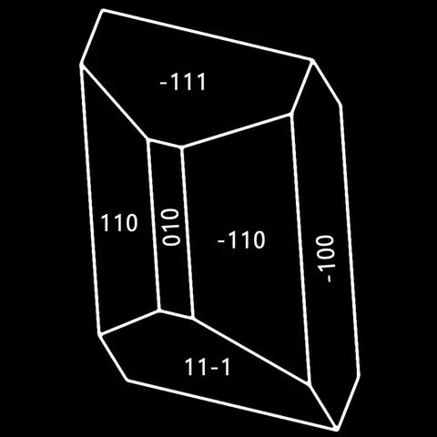 Augite crystal model 