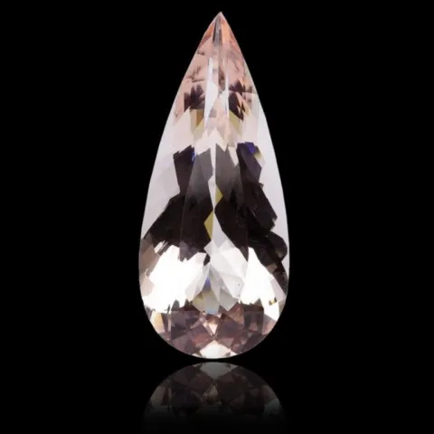 Morganite du Brésil facettée en poire de 26,07 ct