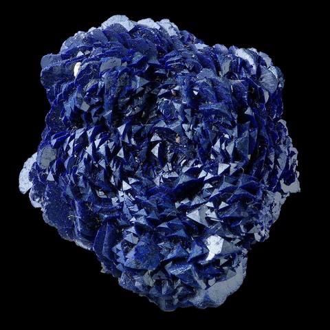 Rosette d'azurite de Bou Beker, Touissit, Maroc