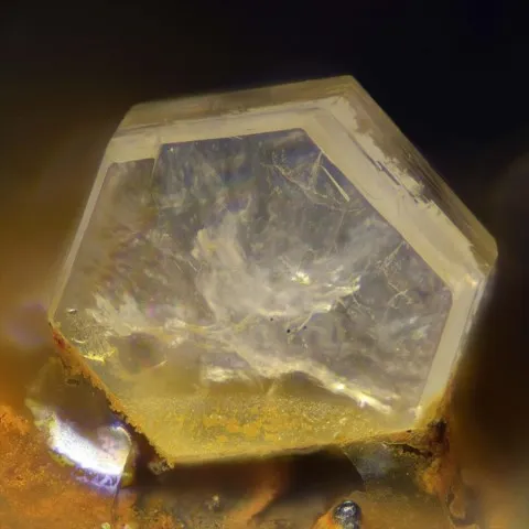 Leadhillite des scories de Poullaouen, Finistère, France © Pascal Chollet