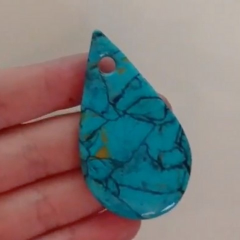 Polished Fimo paste to make turquoise fakes