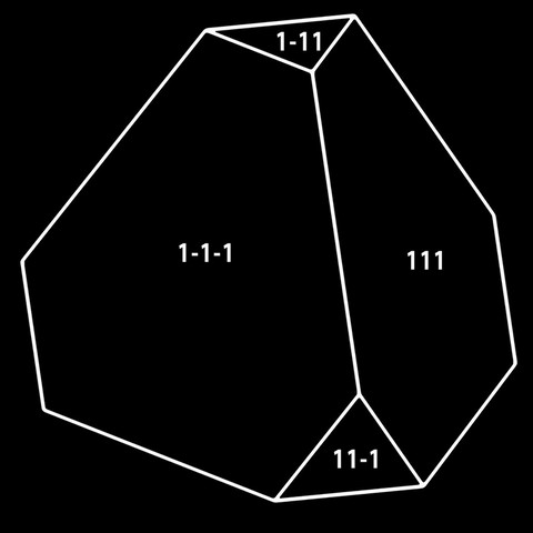 Tétraèdre tronqué (sphalérite)