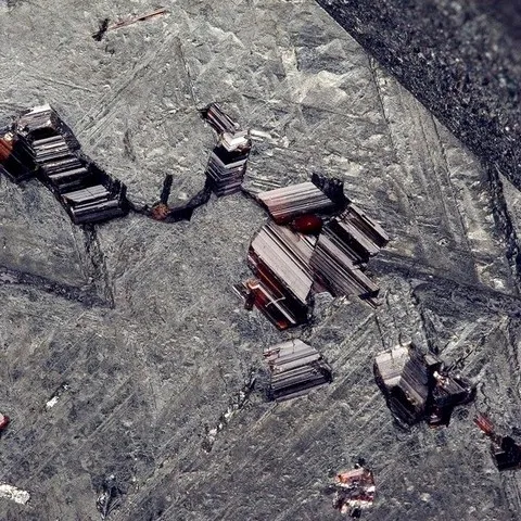 Epitaxie de rutile sur hématite titanifère de Mwinilunga, Zambie © Rémi Bornet