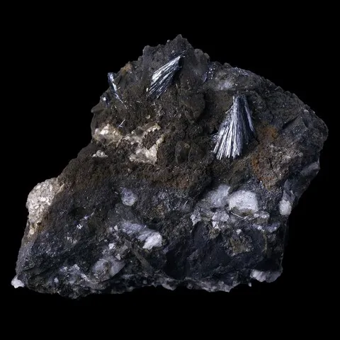 Pyrolusite de la carrière du Rivet, Peyrebrune, Tarn, France