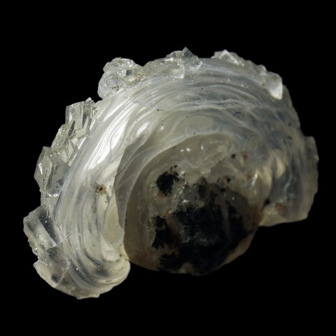 Mélanophlogite sur lussatite de la Mine des Rois, Dallet, Puy-de-Dôme,France