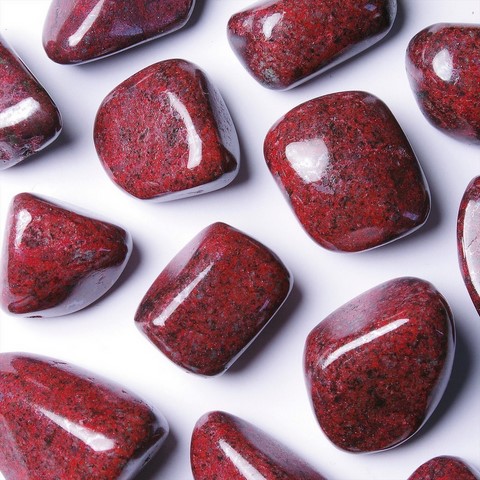 Cinnabar tumbled stones