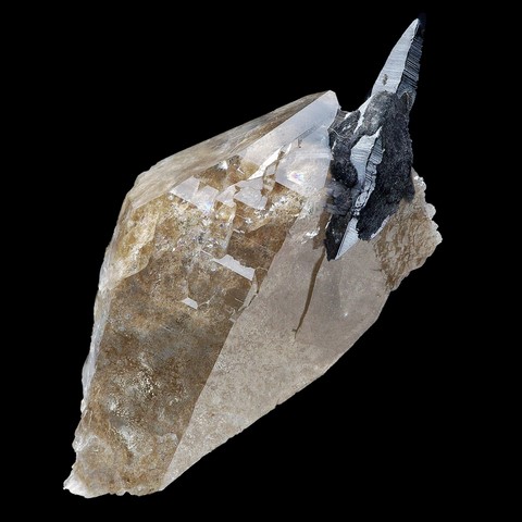 Anatase (19 mm) sur quartz de la Pointe du Rozet, Savoie, France