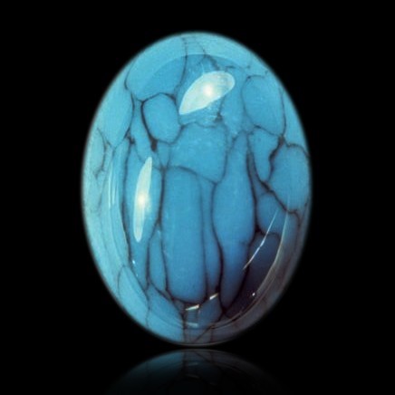 Gilson synthetic turquoise cabochon