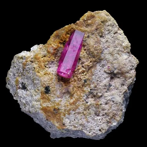 Bixbite sur rhyolite de Violet claims, Beaver County, Utah, USA