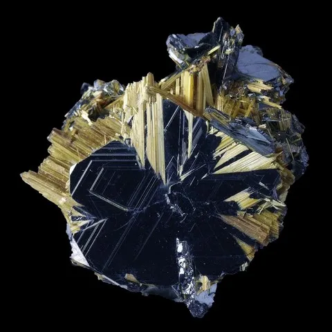 Rutile en épitaxie sur ilménite