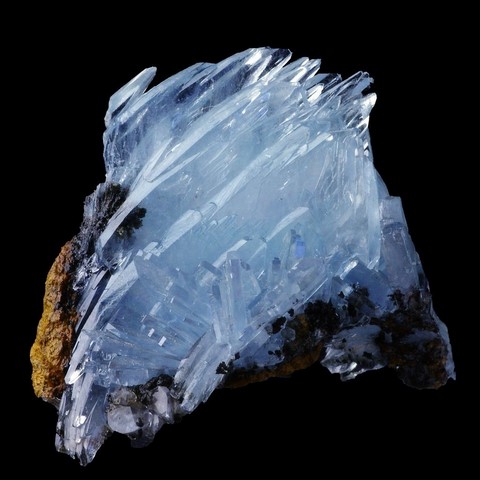 Baryte bleue du Mont Ouichane, Nador, Maroc