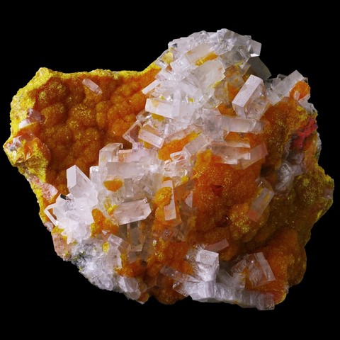 Baryte sur orpiment de Quiruvilca Mine, Pérou