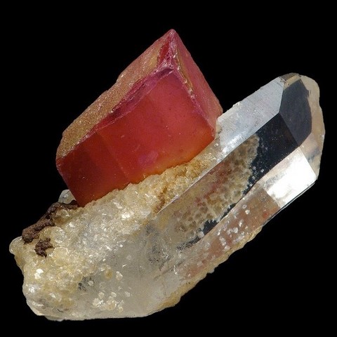 Rhodochrosite & quartz du Pérou