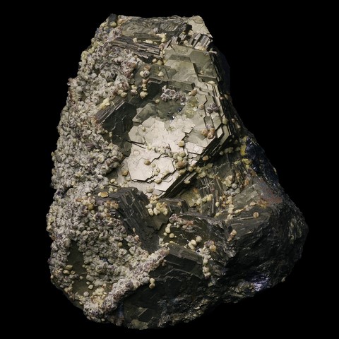 Cristallisation de pyrrhotite de Trepca, Kosovo - minéraux, cristaux, mineral, crystal