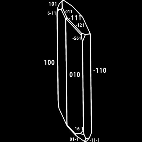 Modèle cristallographique quartz à habitus du Dauphiné