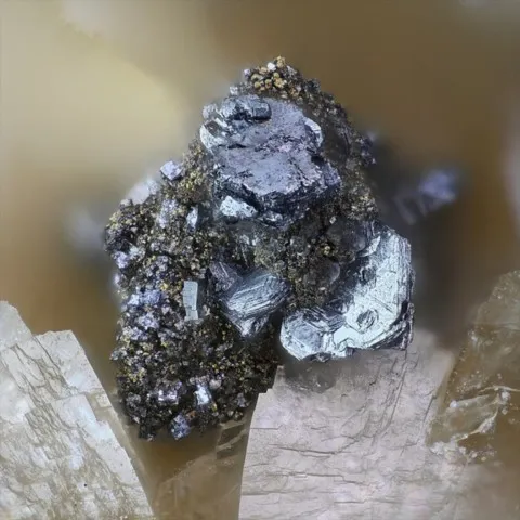 Polybasite de Peyrebrune, Tarn, France © François Garric