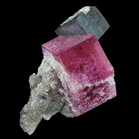 Béryl rouge, bixbyite et topaze de Thomas Range, Utah, USA © Martin Slama